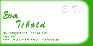 eva tibold business card