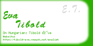 eva tibold business card